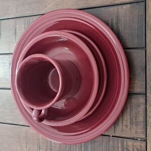 Set Of 4 Cinabar Fiestaware Dishes